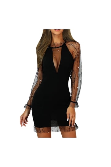 chinese dress ladies Cami Lace Dress (Black) Small