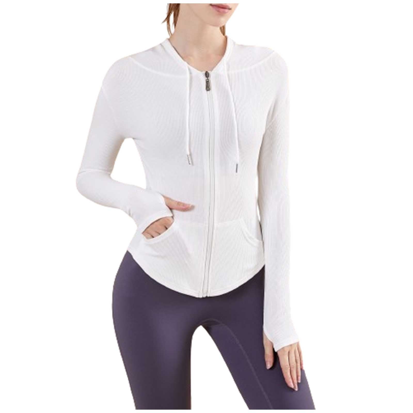 BZGTZT Women’s Workout Jacket Yoga Running Slim Fit Stretch Full Zip