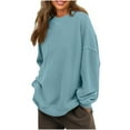 BZGTZT Womens Crewneck Batwing Long Sleeve Sweaters Fall 2025 Oversized