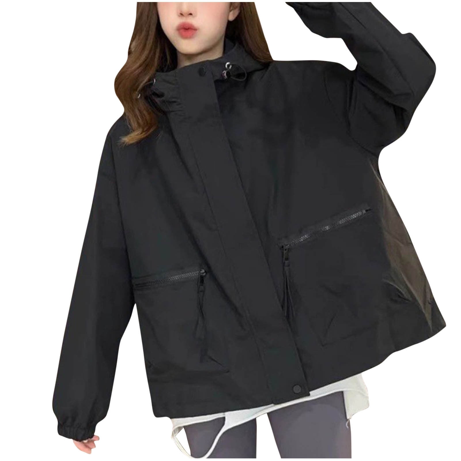 LELINTA Women Nylon Windbreaker Jacket Sport Casual
