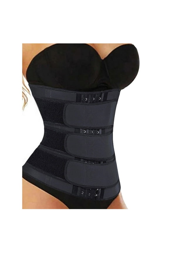 Womens Waist Trainer Weight Loss Corset Trimmer 3 Straps Belt Waist Cincher Body Shaper, Size S-XXXL
