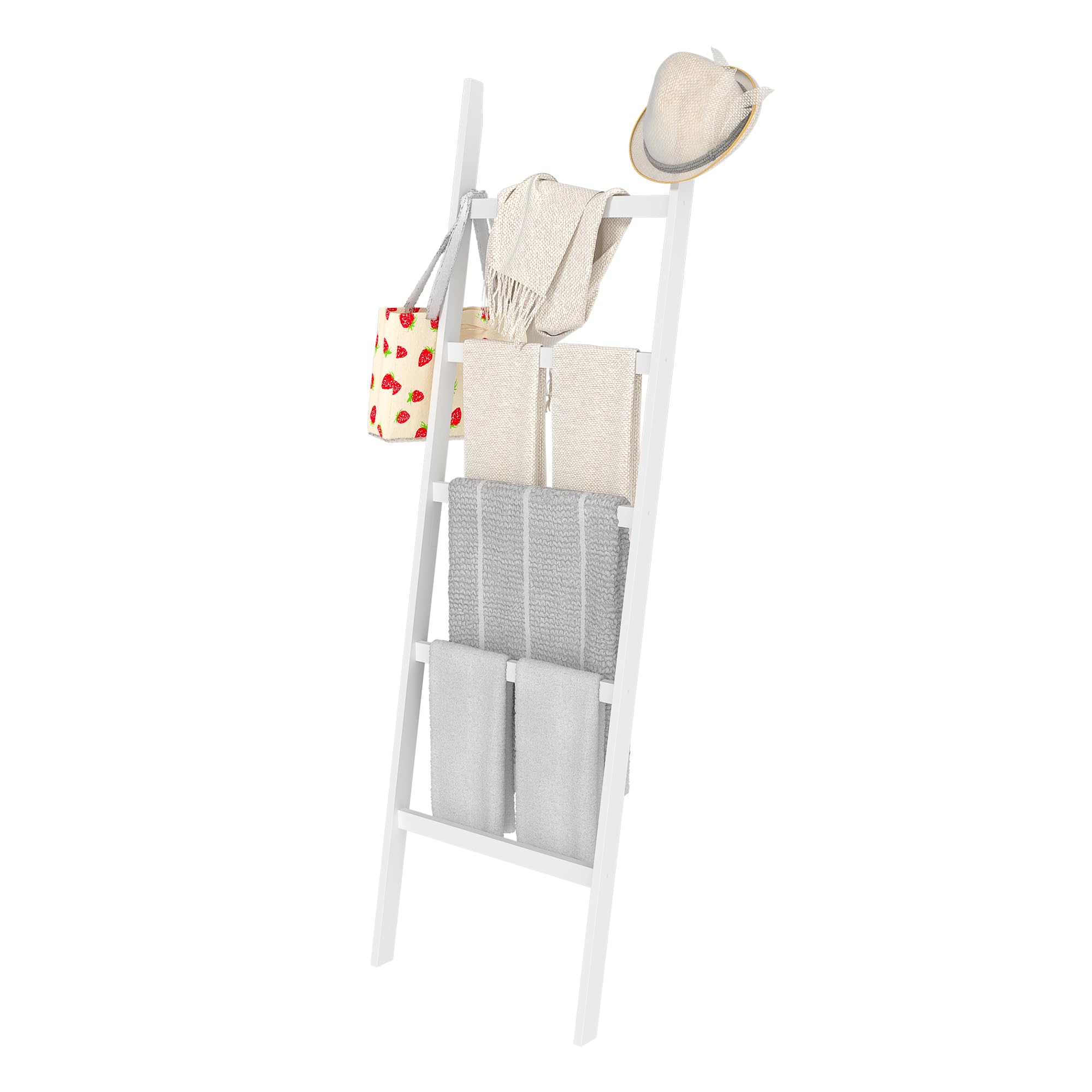 WOOD WOODEN QUILT RACK WALL MOUNT SHELF SCROLL WALNUT FINISH