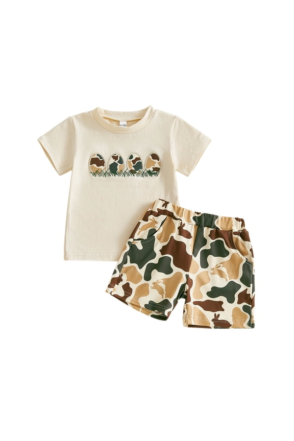 Shorts Sets Boy 2 Piece Boy Summer Clothes Baby Striped T-Shirt Tops+Solid Shorts 2PCS Outfits Set,Size 3-4 Years