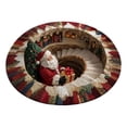 thumbnail image 1 of BZPIZ 24" Christmas Round Rug, 3D Optical Illusion Santa Claus Spiral Staircase Area Rug, Polyester Holiday Floor Mat for Living Room Bedroom Entryway, 1 of 7