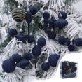 thumbnail image 1 of BZPIZ 24pcs Velvet Christmas Balls Christmas Ornaments Balls Decorative Hanging Baubles, Shatterproof Plastic Decorations for Holiday Wreath Party Christma Tree Decor, 1 of 7