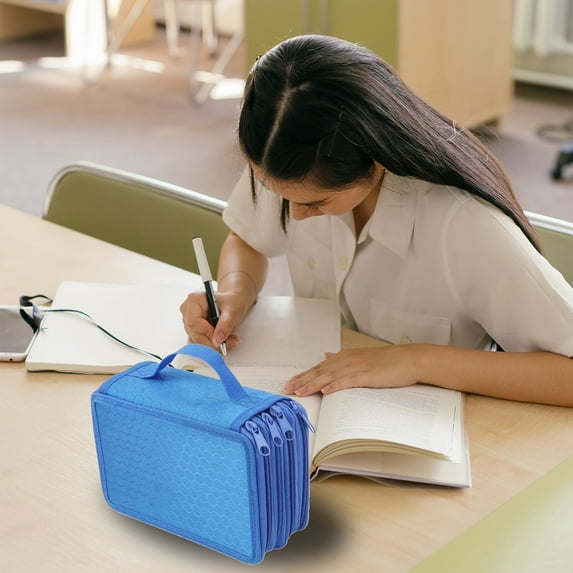 BZPIZ Back to S-chool Colored Pencil Case Aesthetic Zipper Pencil Box, Back to S-chool Supplies Essentials,Electronic Cable Organize for C*ollege S*tudent T-een Adults,Travel