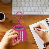 BZPIZ Back to S-chool Supplies Cute Calculator 8 Digit Desktop Calculator Basic Desk Calculator with Large LCD Display,Big Buttons,4 Function,Battery Dual Power for Teachers S-tudents Basic Office