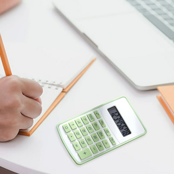 BZPIZ Back to S-chool Supplies Mini Calculator 12 Digit Desktop Calculator Basic Desk Calculator with Large LCD Display,Big Buttons,4 Function,Battery Dual Power for Office, S+chool, Home