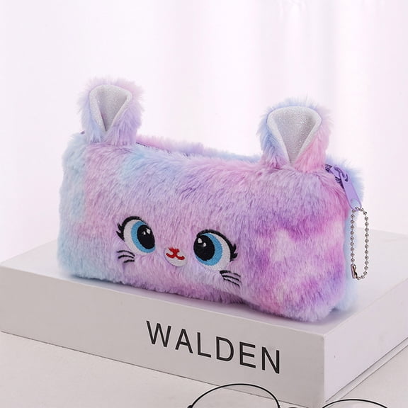 BZPIZ Back to S-chool Cute Pencil Case Pouch Durable Pen Pencil Case Big Storage Pen Pouch Bag for Office Travel Holder Box