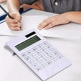 thumbnail image 1 of BZPIZ Back to S-chool Pocket Calculator Solar Battery Dual Power Office Calculator with Cover, Metal Panel for Office, S+chool, Home, 1 of 8