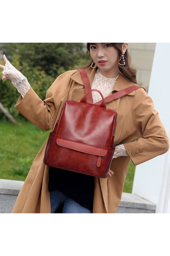 Bags Fashion Backpacks for Women PU Leather Anti-theft Casual Shoulder Bag Fashion Ladies Satchel Bags for Business College Travel