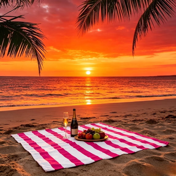 BZPIZ Beach Towels, Lightweight Premium Soft Towel, Highly Absorbent, Sand Free Quick Drying, Beach Essentials for Bath Pool Holiday Travel Cruise Pool and Beach Gift for Mom Girlfriend Men
