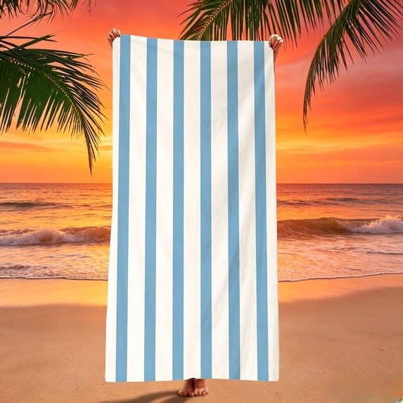 BZPIZ Beach Towels, Lightweight Premium Soft Towel, Highly Absorbent, Sand Free Quick Drying, Beach Essentials for Bath Pool Holiday Travel Cruise Pool and Beach Gift for Mom Girlfriend Men