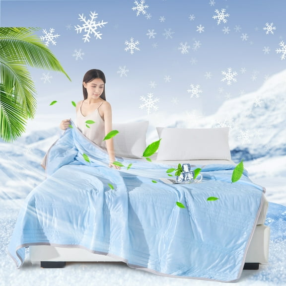 BZPIZ Bed Savings Cooling Blanket Hot Weather Cooling Quilt Gifts for Women/Men Throw/Queen/King/Twin/Full Sizes
