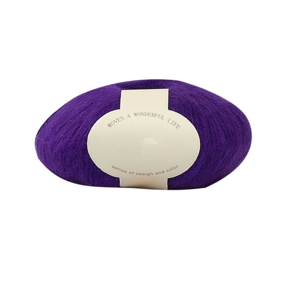 BZPIZ Soft Angora Mohair Yarn Long Wool Knitting Yarn with A Crochet for Garments Scarves Sweater Shawl Hats and Craft Projects for Hand Knitting or Arm Knitting