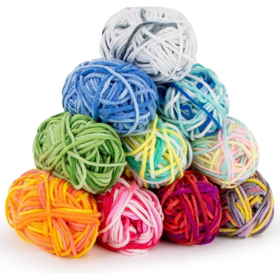 BZPIZ Flash Chunky Yarn for Hand Knitting Soft Knitting Yarn for Crafts Skeins for Crocheting DIY Bulk for Handicraft Knitting Scarves Assorted Starter Crochet Bulk Kit for Adults and Kids