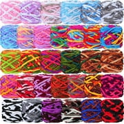BZPIZ Flash Giant Chunky Yarn for Crocheting Bulky Thick Fluffy Yarn for Knitting,Tie-Dye Multicolor Fluffy Jumbo Yarn for Hand Knitting Blanket, Soft Plush Yarn