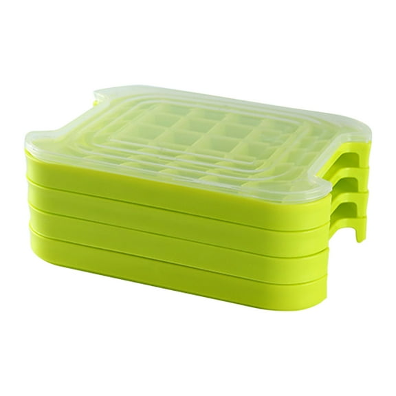 BZPIZ Flash Ice Molds Tray with Lid BPA-Free Food-Grade Ice Mold, Stackable Ice Ball Maker,Ice Molds Tray for Cocktail, Coffee, Beer