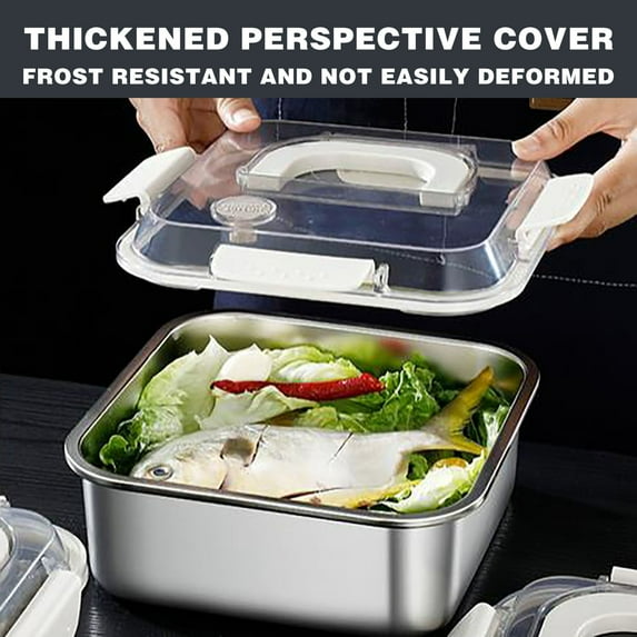 BZPIZ Food Containers Stainless Steel Bento Box Ideal Leakproof Lunch Box,Lunch Containers No BPAs and Chemical Dyes Fridge Safe for Adults Men Women