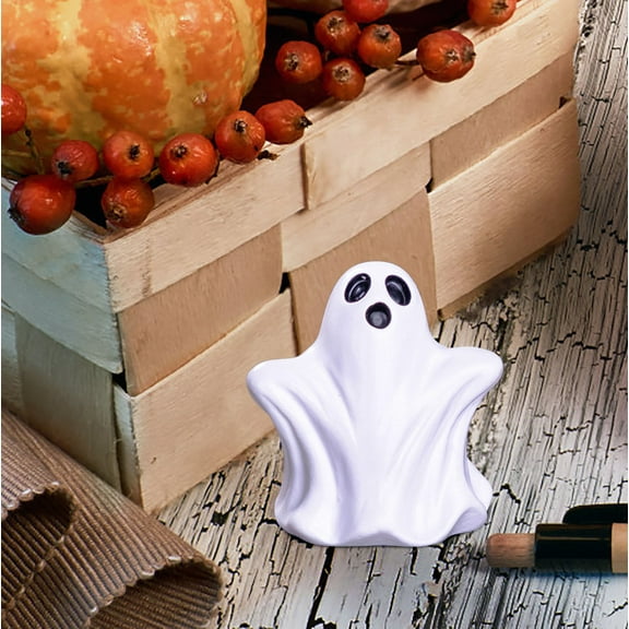 BZPIZ Halloween Decorations Festival Pumpkins Statue Resin Pumpkin Ghost Decor Tabletop Decorations Pumpkin Ornaments Fall Home Decor