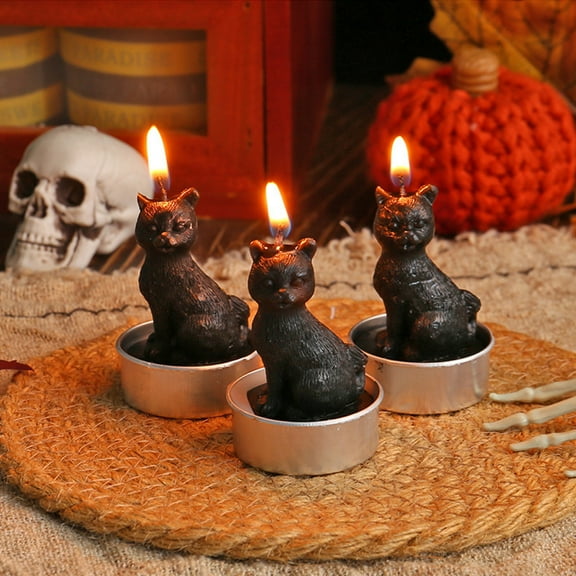 BZPIZ Halloween Decorations Indoor Skeleton Candles Glowing Jack-O'-Lantern Candles Gifts for Halloween Party Favor Table Decoration