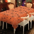 thumbnail image 1 of BZPIZ Halloween Tablecloth Disposable Plastic Halloween Dinner Table Runner for Halloween Party Holiday Home Kitchen Dining Indoor Outdoor Decorations Orange, 1 of 6