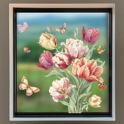BZPIZ Home Decorations Deals Spring Stickers Rub on Transfer Waterproof Floral Furniture Transfers Decal for Bedroom Living Room Nursery