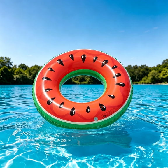 BZPIZ Inflatable Fruit Pool Floats, Antis-Roll Swim Tubes Rings for Pool Lake Beach Summer Pool Party Swimming Beach Pool Party Decorations