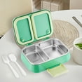 thumbnail image 1 of BZPIZ Kitchen Deals Stainless Steel Lunch Box for K-ids 2-Compartment Leak-Proof Lunch Containers, K-ids Thermo Hot Food Jar and Insulated Lunch Bag Stackable for S*chool, Work, and Travel, 1 of 6