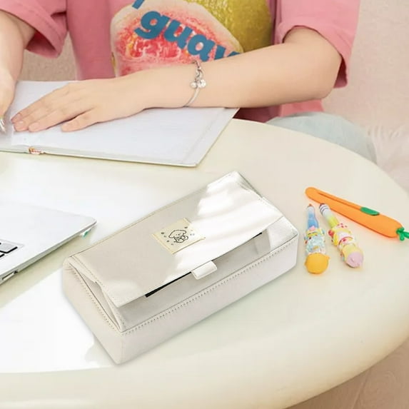 BZPIZ Pencil Case Pouch Under 5 Back to S-chool Supplies Travel Simple Stationery Pen Bag Simple Stationery Bag for K-ids