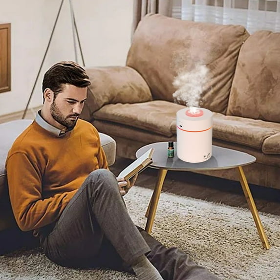 BZPIZ Portable Humidifier for Home,3-In-1 Quiet Air Humidifier,Oil Diffuser & Night Light,USB Personal Desktop Humidifier for Baby Bedroom Travel Office Home