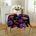 thumbnail image 1 of BZPIZ Round Halloween Tablecloth Halloween Party Decorations for Kitchen Dining Party Picnic Indoor Outdoor, 1 of 5