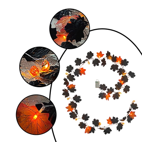 BZPIZ String Lights Halloween Pumpkin String Lights Fall Pumpkin Fairy Lights Battery Operated for Porch Backyard Garden Tree Indoor Orange Halloween Lights Decor