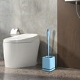 BZPIZ Toilet Brush and Holder Set,Standing Toilet Bowl Scrubber in