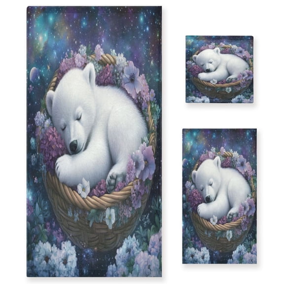 BZSMCE 3piece Bath Towel Sets Hand Bath Towels Fashion Celestial Dreams Printed Towel Sets