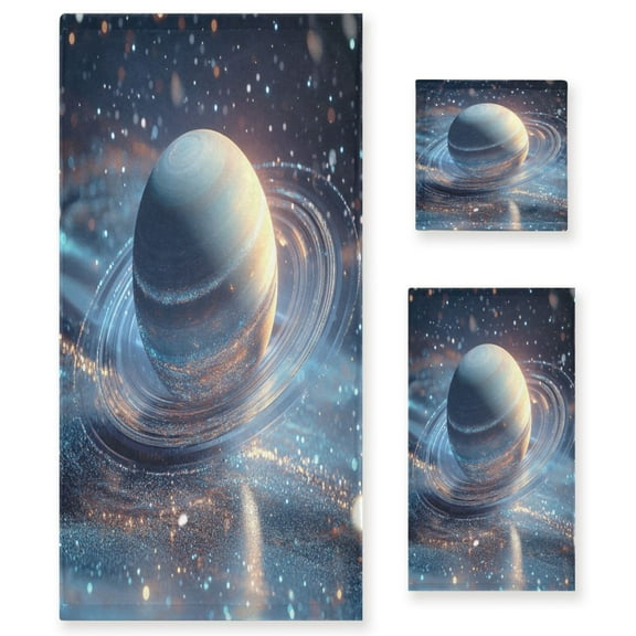 BZSMCE 3piece Bath Towel Sets Hand Bath Towels Fashion Celestial Serenity Printed Towel Sets