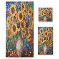 thumbnail image 1 of BZSMCE 3piece Bath Towel Sets Hand Bath Towels Fashion Sunlit Garden Dreams Printed Towel Sets, 1 of 8