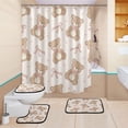 BZSMCE 4PCS Shower Curtain Set Bathroom Decorative Set-Animal Bear Pink ...