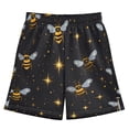 BZSMCE Adjustable Drawstring Casual Shorts With Bees Stars Patterns ...