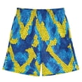 thumbnail image 1 of BZSMCE Adjustable Drawstring Casual Shorts With Blue Yellow Python Pattern Pattern, 1 of 9