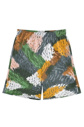 BZSMCE Adjustable Drawstring Casual Shorts With Python Snake Skin Pattern Pattern