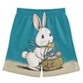 thumbnail image 1 of BZSMCE Adjustable Drawstring Casual Shorts With Rabbit Pattern, 1 of 9
