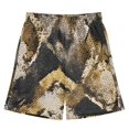 thumbnail image 1 of BZSMCE Adjustable Drawstring Casual Shorts With Yellow Black Python Pattern Pattern, 1 of 9