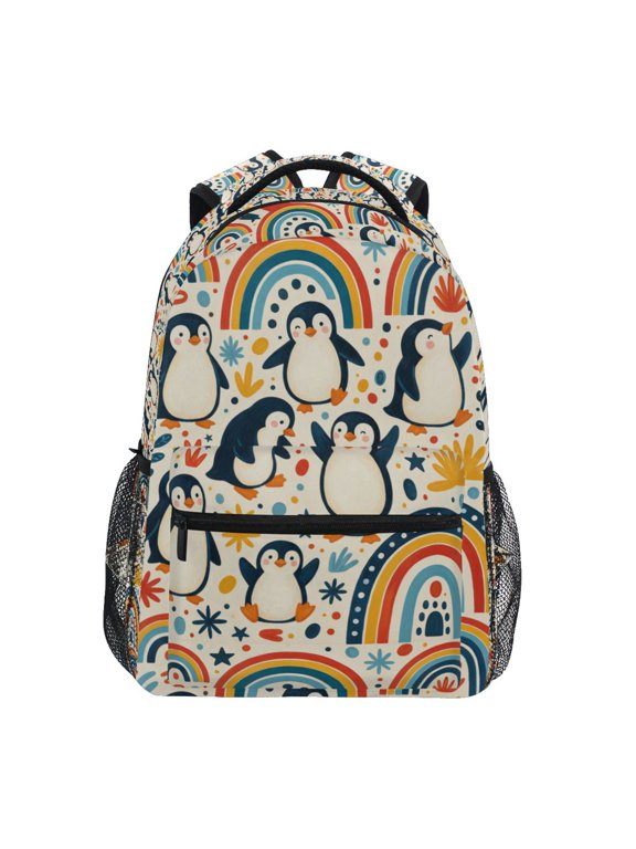 BZSMCE Backpack Schoolbag 15L/18L 2-SIZE -101-penguins Pattern Pattern For the Backbags