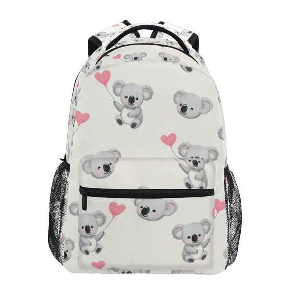 BZSMCE Backpack Schoolbag 15L/18L 2-SIZE Koala Love Pattern Pattern For the Backbags