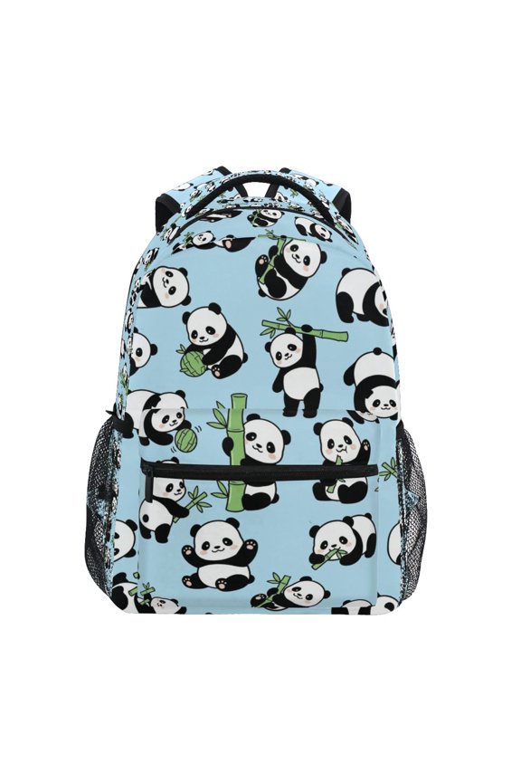 BZSMCE Backpack Schoolbag 15L/18L 2-SIZE Panda Bamboo Pattern Pattern Pattern For the Backbags
