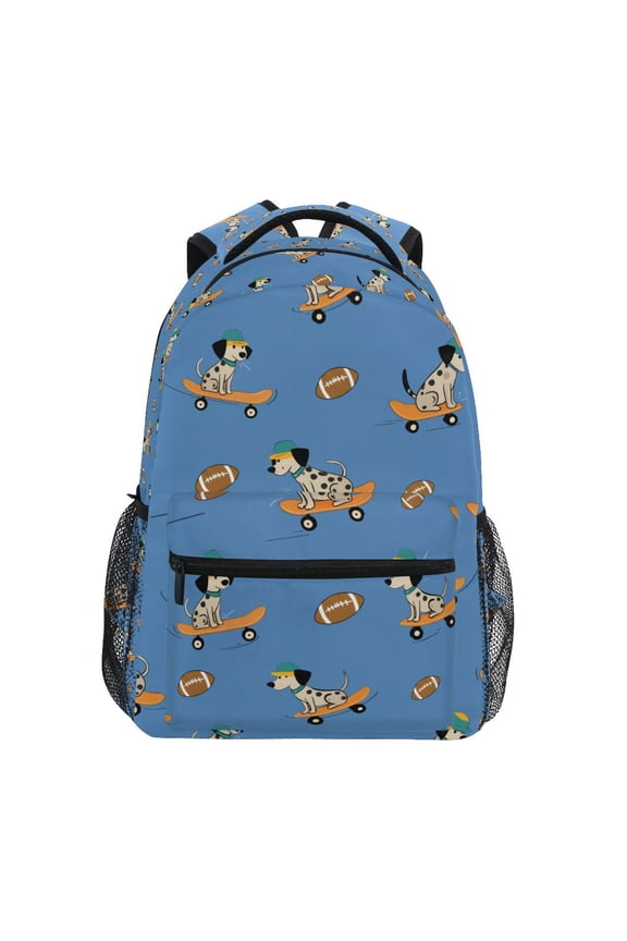 BZSMCE Backpack Schoolbag 15L/18L 2-SIZE Rugby Skateboard Pattern Pattern For the Backbags