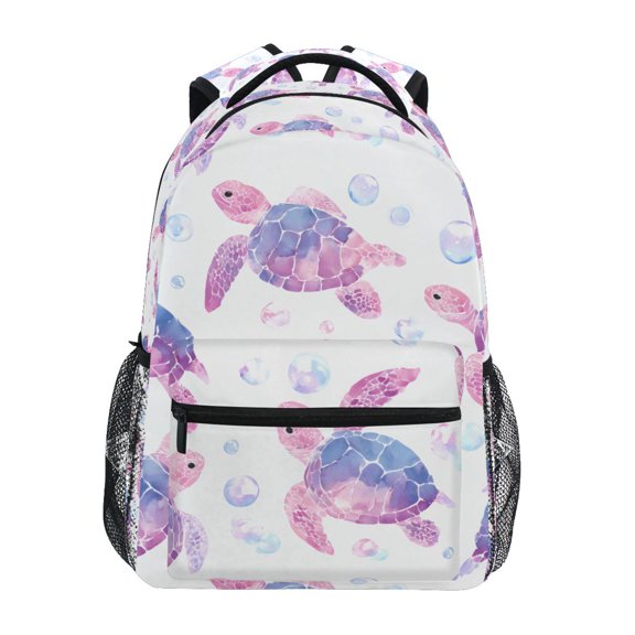 BZSMCE Backpack Schoolbag 15L/18L 2-SIZE Turtle Bubble Pattern Pattern For the Backbags