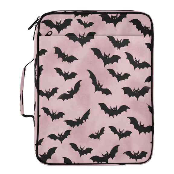 BZSMCE Bat Pink Camouflage Pattern Pattern Water-Resistant Filing Folder Binder Organizer Keeper 1.2 Inch 3-Ring 7-Pocket Expanding File