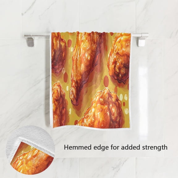 BZSMCE Bath Towel 30 X 15 in Soft Towel Design Fire Chicken Pattern Design Pattern